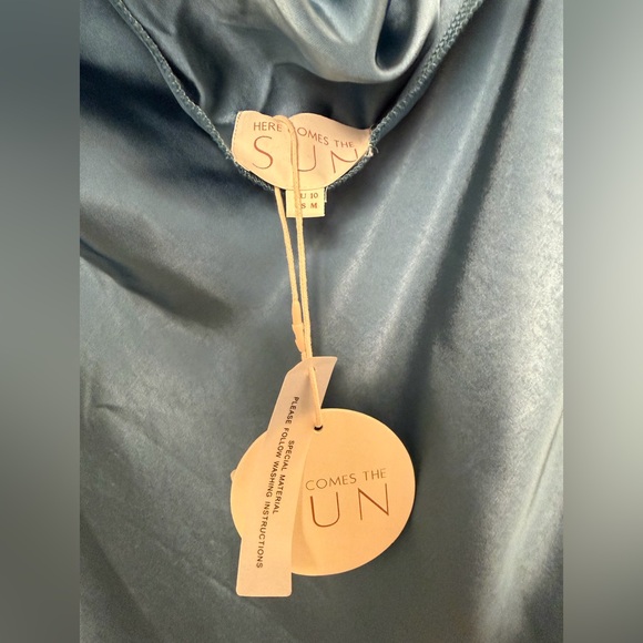 Here Comes the Sun Blue One Shoulder Midi Maxi Dress - Picture 10 of 12